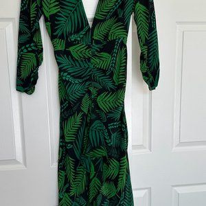 Rixo Printed Backless Midi Dress